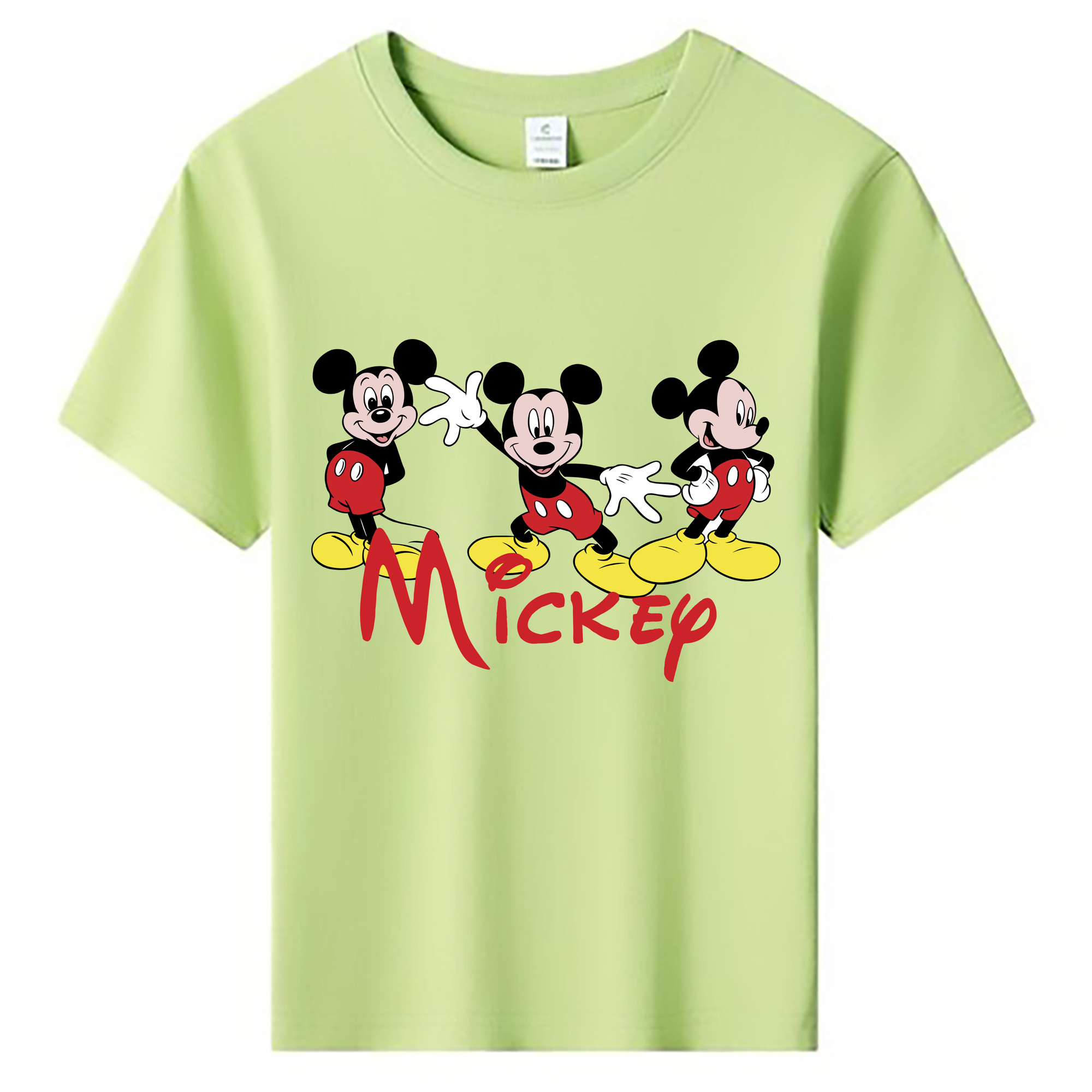 ミッキーマウス Mickey Mouse 綿100％キッズTシャツ（フロントプリント）